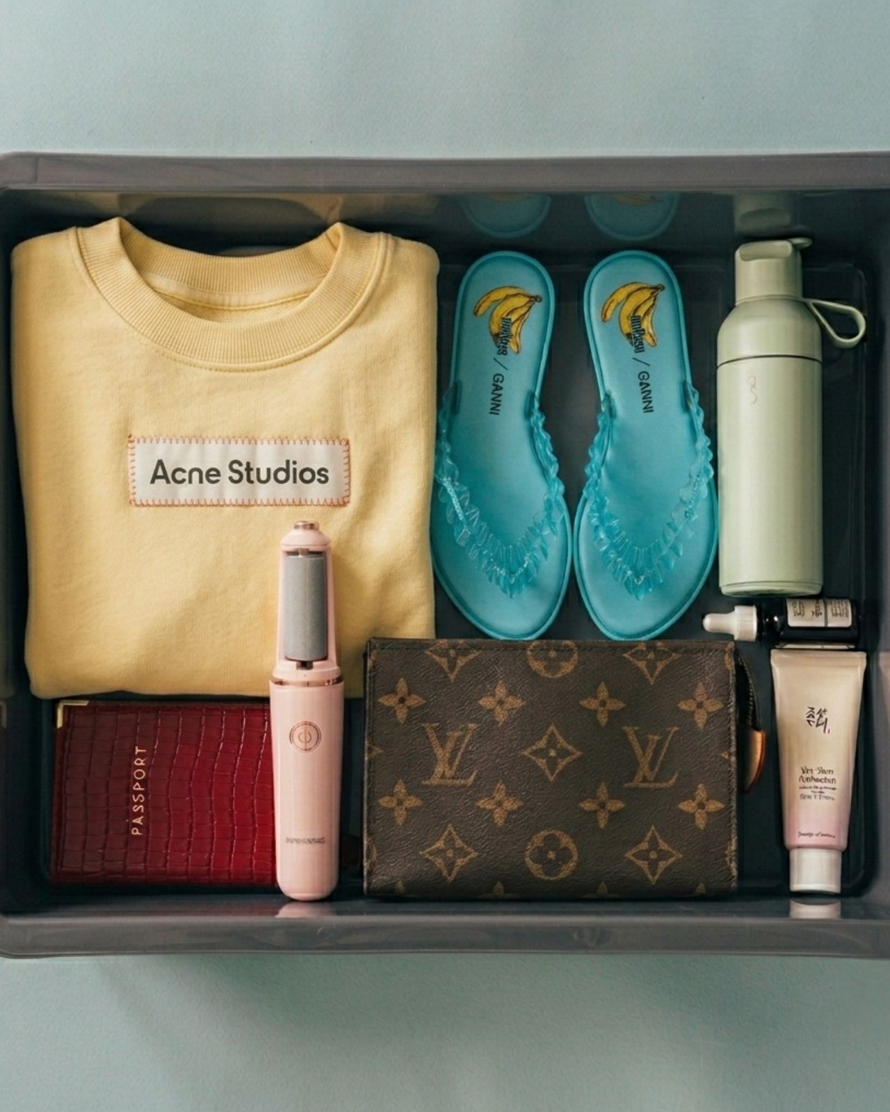 A PR package flat lay ready for creator gifting